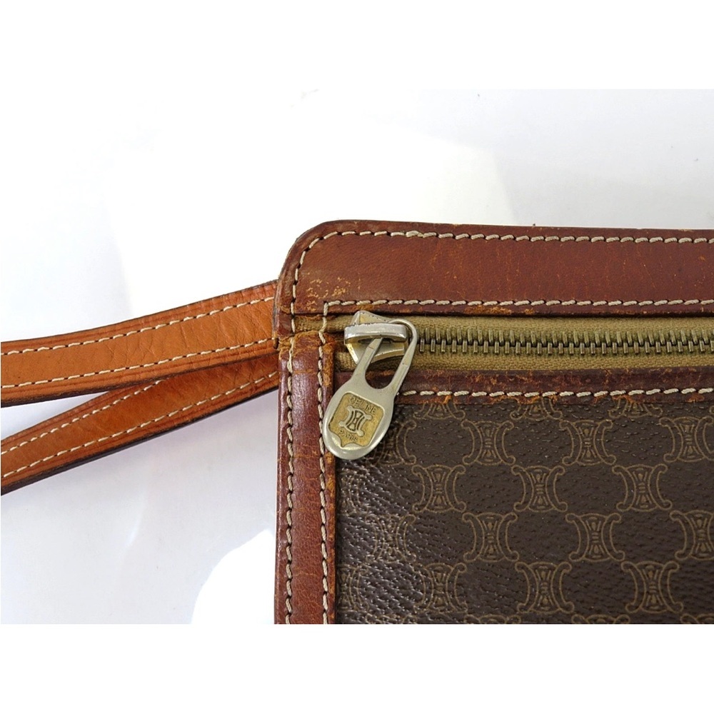 Celine Brown Patterned Wristlet - image 7